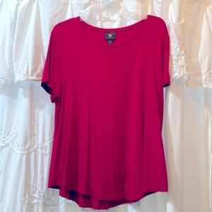 JM collection red short sleeve shirt, PXL